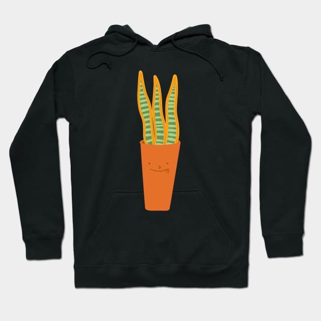 Cute Snake Plant Hoodie by crankycranium